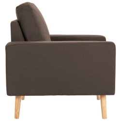Fauteuil marron tissu 