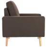 Fauteuil marron tissu 