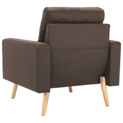 Fauteuil marron tissu 