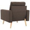 Fauteuil marron tissu 