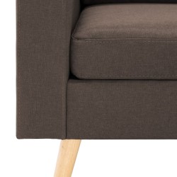 Fauteuil marron tissu 