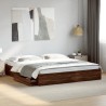 Cadre de lit avec tiroirs sans matelas chêne marron 180x200 cm 