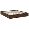 Cadre de lit avec tiroirs sans matelas chêne marron 180x200 cm 