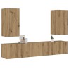 Meubles TV muraux 4 pcs chêne artisanal bois d'ingénierie 
