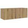 Meubles TV muraux 4 pcs chêne artisanal bois d'ingénierie 