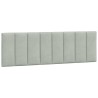 Coussin de tête de lit gris clair 160 cm velours 
