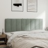 Coussin de tête de lit gris clair 160 cm velours 