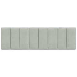 Coussin de tête de lit gris clair 160 cm velours 