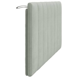 Coussin de tête de lit gris clair 160 cm velours 