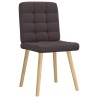 Chaises à manger lot de 4 marron foncé tissu 