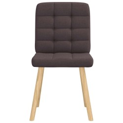 Chaises à manger lot de 4 marron foncé tissu 