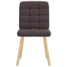 Chaises à manger lot de 4 marron foncé tissu 