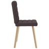 Chaises à manger lot de 4 marron foncé tissu 