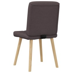 Chaises à manger lot de 4 marron foncé tissu 