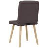 Chaises à manger lot de 4 marron foncé tissu 