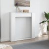 Cadre de cheminée blanc 100x20x100 cm bois d'ingénierie 