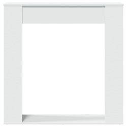 Cadre de cheminée blanc 100x20x100 cm bois d'ingénierie 