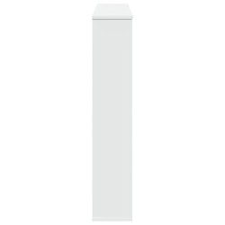 Cadre de cheminée blanc 100x20x100 cm bois d'ingénierie 