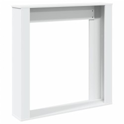 Cadre de cheminée blanc 100x20x100 cm bois d'ingénierie 