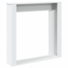 Cadre de cheminée blanc 100x20x100 cm bois d'ingénierie 