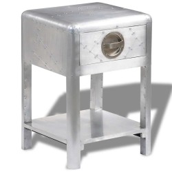 Table de coin avec 1 tiroir vintage Style d'aviation  