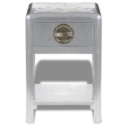 Table de coin avec 1 tiroir vintage Style d'aviation  