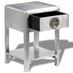 Table de coin avec 1 tiroir vintage Style d'aviation  