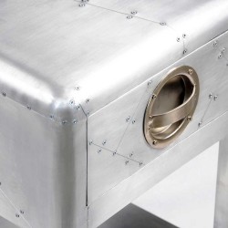 Table de coin avec 1 tiroir vintage Style d'aviation  
