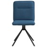 Chaises à manger lot de 4 bleu tissu 