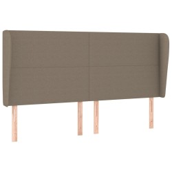 Tête de lit avec oreilles Taupe 183x23x118/128 cm Tissu 