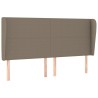 Tête de lit avec oreilles Taupe 183x23x118/128 cm Tissu 