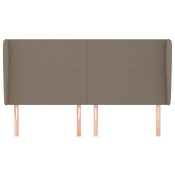 Tête de lit avec oreilles Taupe 183x23x118/128 cm Tissu 
