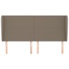 Tête de lit avec oreilles Taupe 183x23x118/128 cm Tissu 