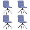 Chaises à manger lot de 4 bleu jean tissu 