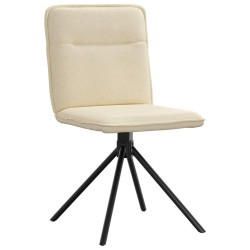 Chaises à manger lot de 4 crème tissu 