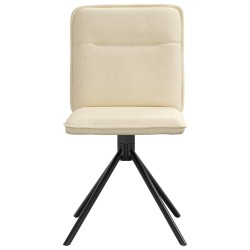 Chaises à manger lot de 4 crème tissu 