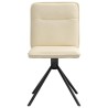 Chaises à manger lot de 4 crème tissu 
