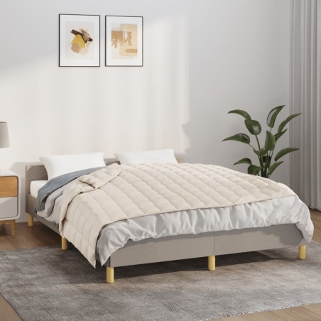 Couverture lestée Crème clair 122x183 cm 9 kg Tissu 