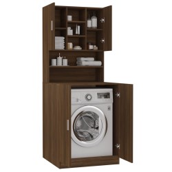 Armoire de machine à laver Chêne marron Bois d’ingénierie 