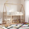 Lit superposé avec échelle et toit sans matelas 90x190 cm 
