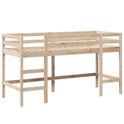 Lit superposé avec échelle et toit sans matelas 90x190 cm 