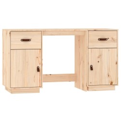 Bureau avec armoires 135x50x75 cm Bois massif de pin 