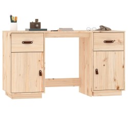 Bureau avec armoires 135x50x75 cm Bois massif de pin 
