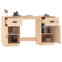 Bureau avec armoires 135x50x75 cm Bois massif de pin 