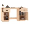 Bureau avec armoires 135x50x75 cm Bois massif de pin 