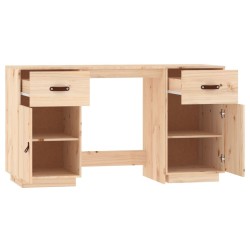 Bureau avec armoires 135x50x75 cm Bois massif de pin 