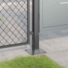 Bases de poteau carrées 12 pcs anthracite 46x46 mm 