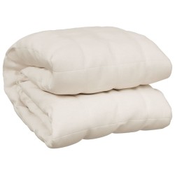 Couverture lestée Crème clair 120x180 cm 9 kg Tissu 