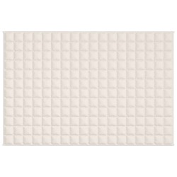 Couverture lestée Crème clair 120x180 cm 9 kg Tissu 