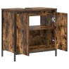 Meuble de salle de bain lavabo chêne fumé 60x34,5x60 cm 